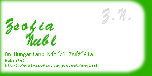 zsofia nubl business card